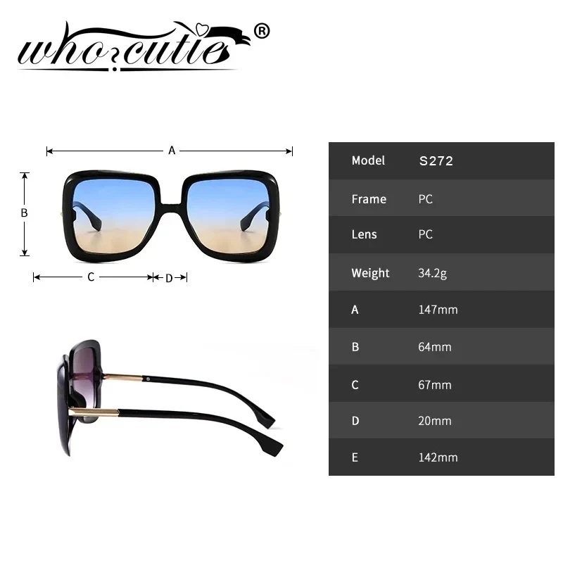 Damen Sonnenbrille Designer Luxus Brille Runde Übergröße Gläser Vintage UV400