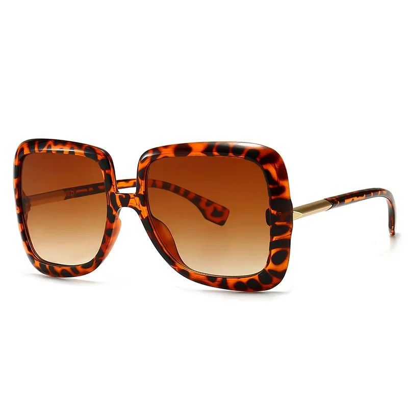 Damen Sonnenbrille Designer Luxus Brille Runde Übergröße Gläser Vintage UV400
