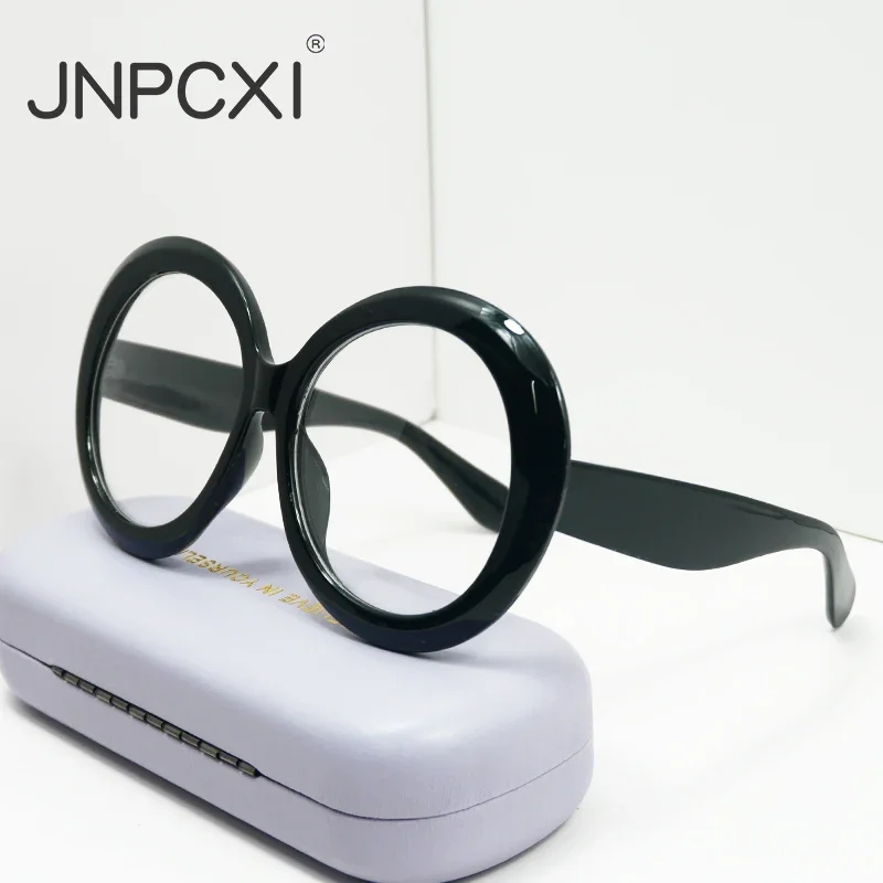 JNPCXI Übergroße Runde Sonnenbrille Frauen Männer Luxus Marke Großen Rahmen Sonnenbrille Brille Große Shades Unisex Reiten Brillen
