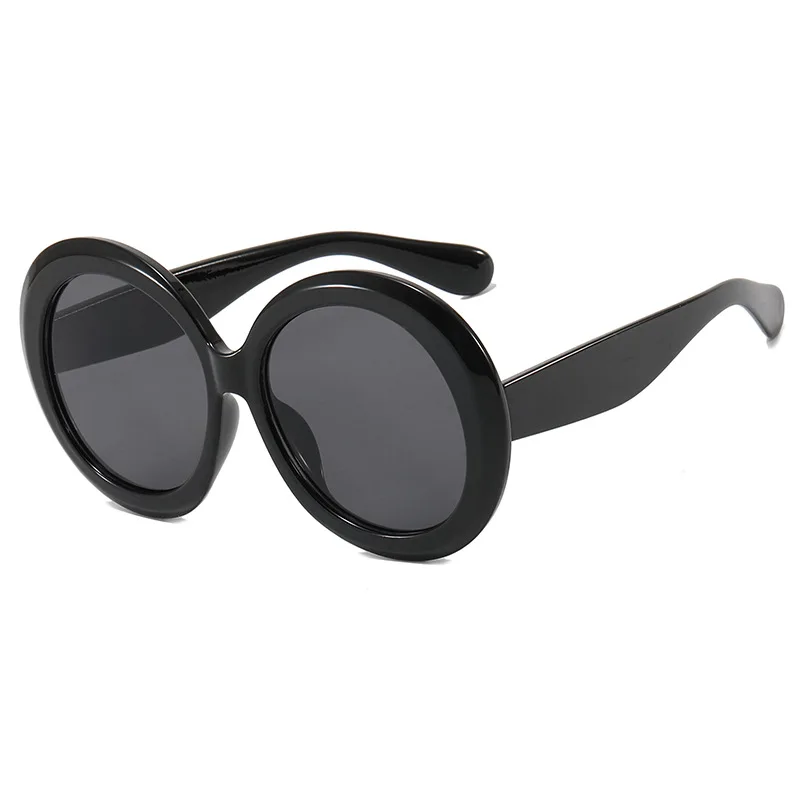 JNPCXI Übergroße Runde Sonnenbrille Frauen Männer Luxus Marke Großen Rahmen Sonnenbrille Brille Große Shades Unisex Reiten Brillen