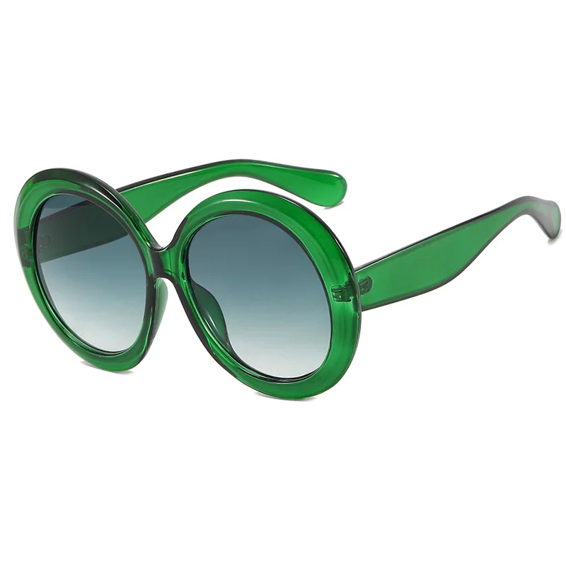 JNPCXI Übergroße Runde Sonnenbrille Frauen Männer Luxus Marke Großen Rahmen Sonnenbrille Brille Große Shades Unisex Reiten Brillen