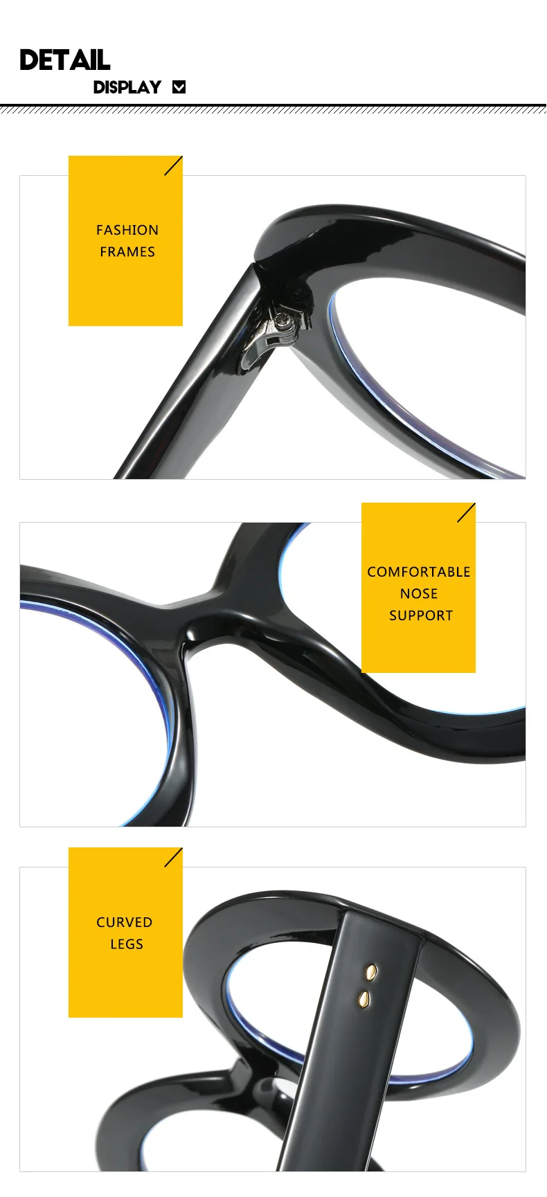 Damen Sonnenbrille Designer Luxus Brille Runde Übergröße Gläser Vintage UV400