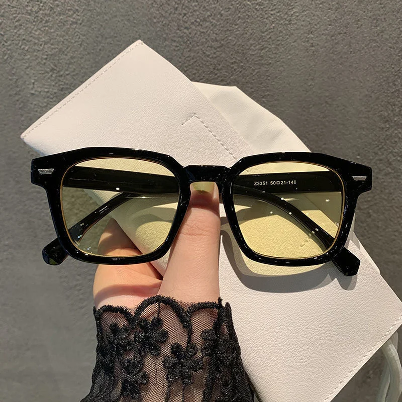 Damen Sonnenbrille Designer Luxus Brille Quadratische Übergröße Gläser Vintage