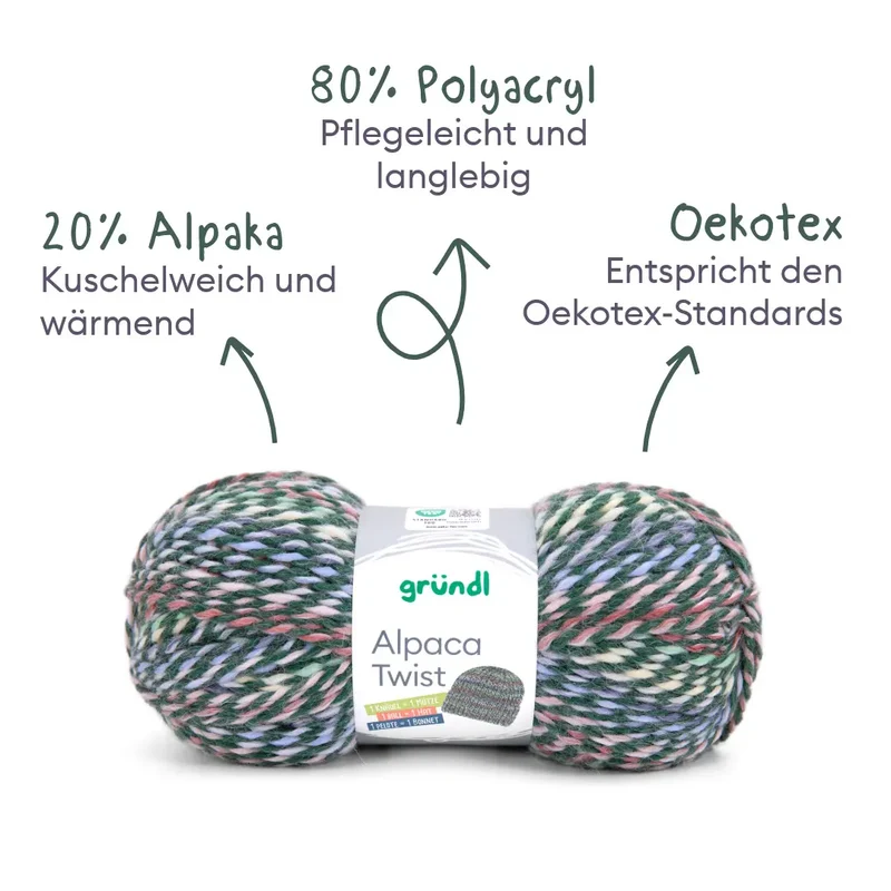 Strickset Mütze und Schal mit Alpaka