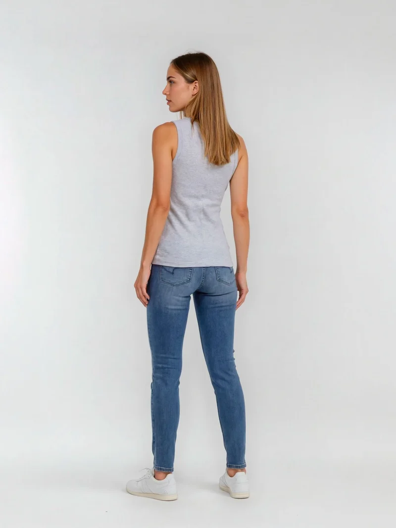 PADDOCK'S - LUCY LIGHT DENIM, Skinny Fit, Mid-Waist, Mid Blue