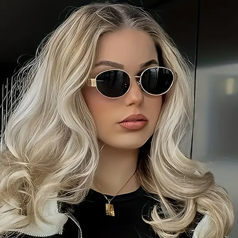 Damen Sonnenbrille Designer Luxus Brille Quadratische Übergröße Gläser Vintage