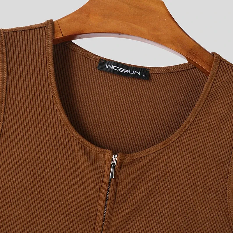 Herren Oberteil Ärmellos Tank Top Sexy Shirt Clubwear Muskel T-Shirt Unterhemd