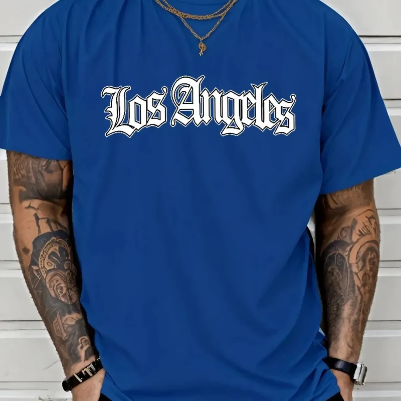 Herren T-Shirt Los Angeles Shirt Rundhals Streetwear Tank Top Hemd Polohemd Tops