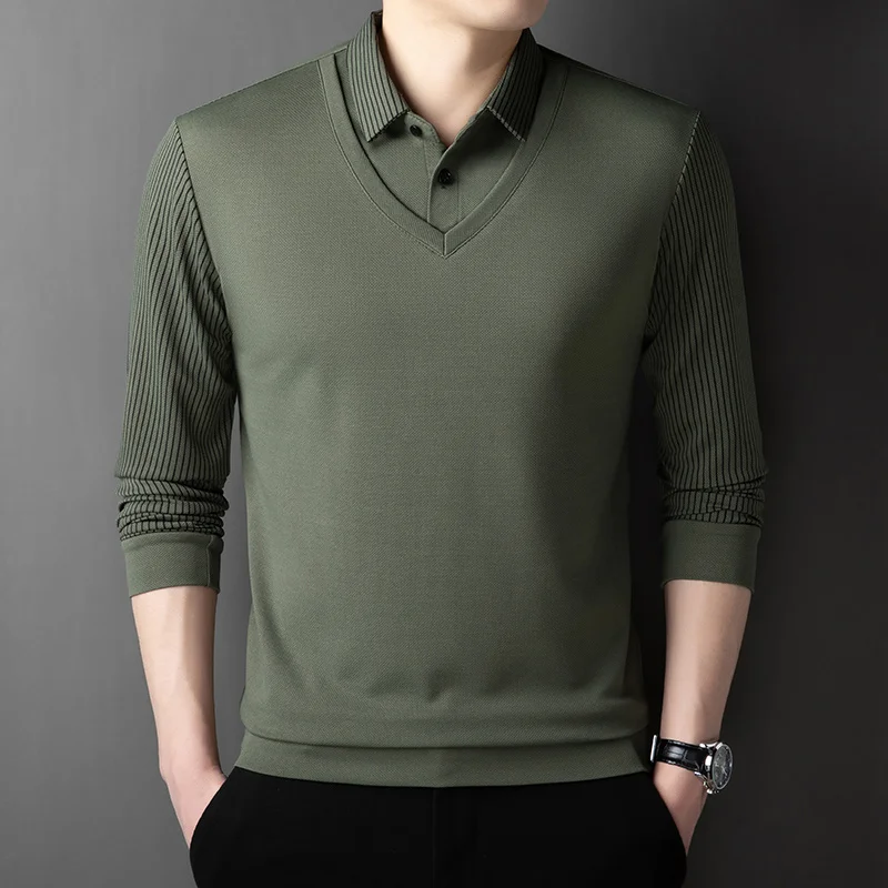 Herren Poloshirt POLO Shirt T-Shirt Langarm Zipper Hemd Fashion Polohemd Top NEU