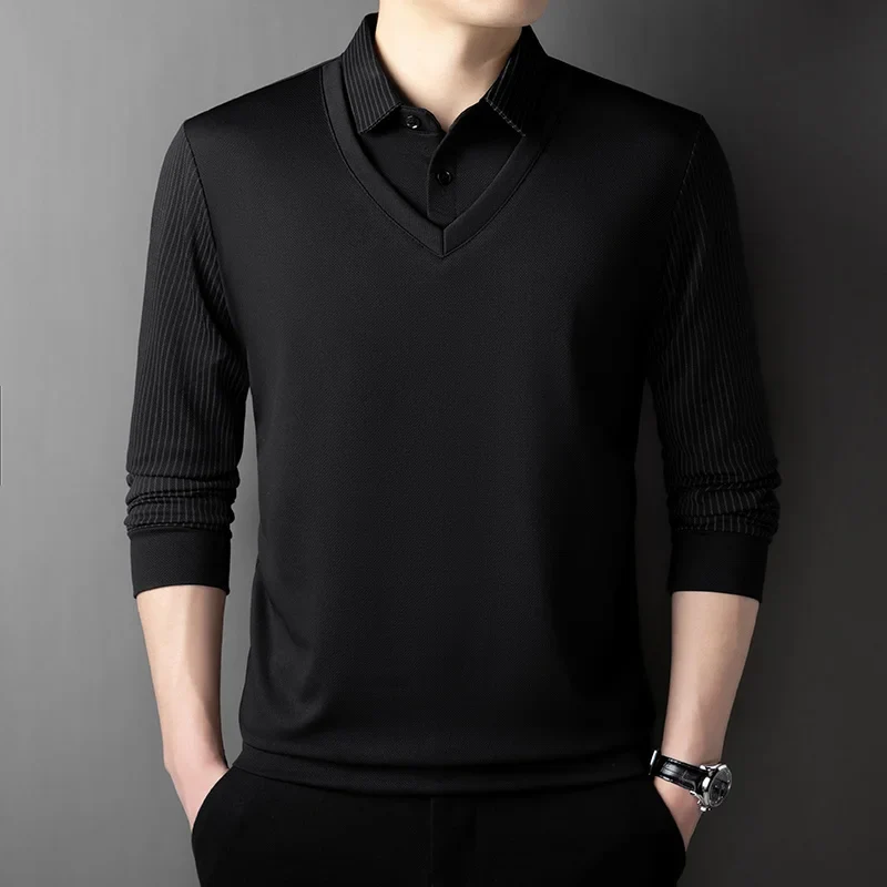 Herren Poloshirt POLO Shirt T-Shirt Langarm Zipper Hemd Fashion Polohemd Top NEU