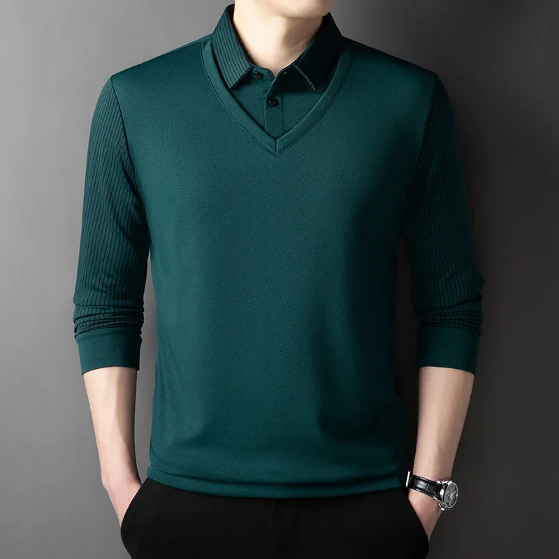 Herren Poloshirt POLO Shirt T-Shirt Langarm Zipper Hemd Fashion Polohemd Top NEU