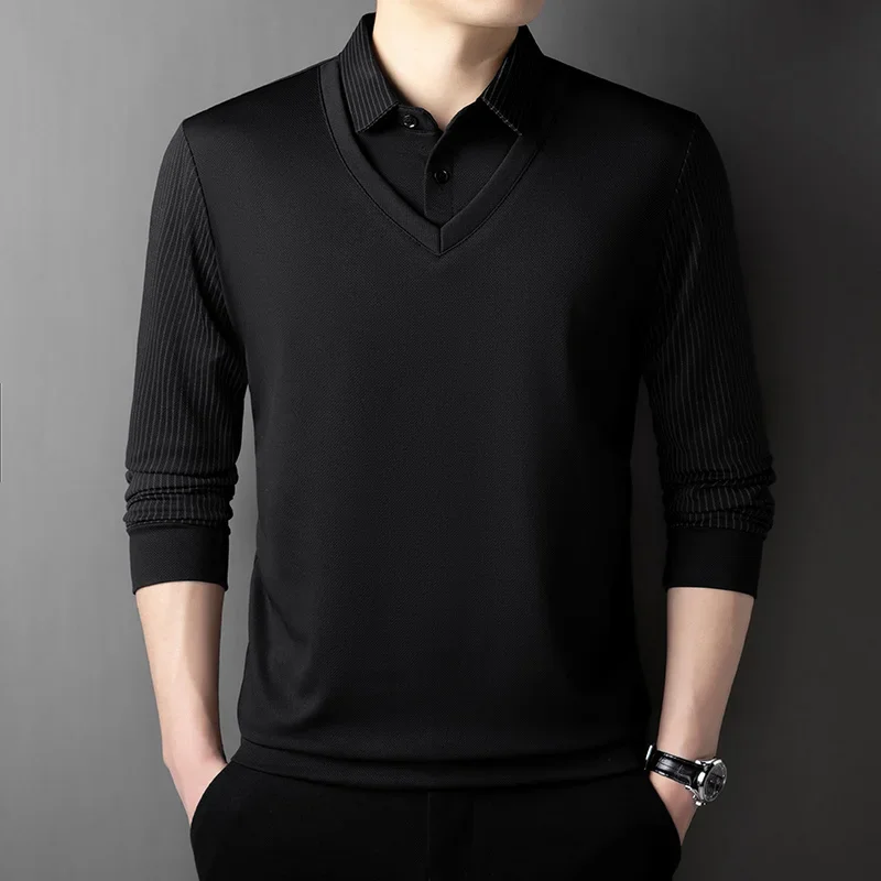 Herren Poloshirt POLO Shirt T-Shirt Langarm Zipper Hemd Fashion Polohemd Top NEU