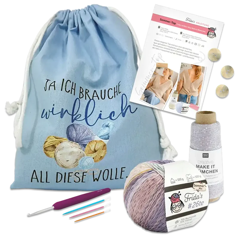 Masche in der Tasche | Top mit Pailetten