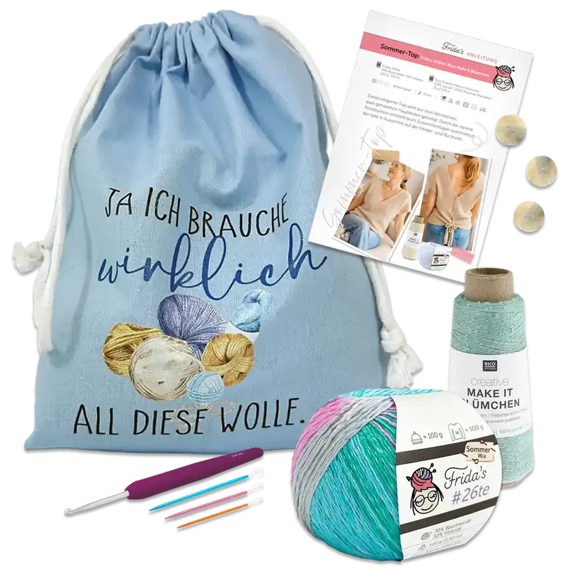 Masche in der Tasche | Top mit Pailetten