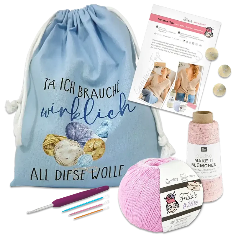 Masche in der Tasche | Top mit Pailetten