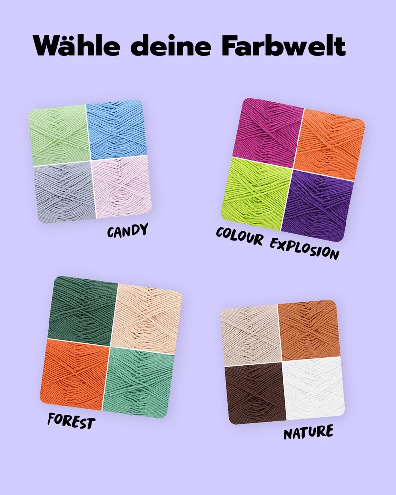 Häkelset Kombi-Set Mystery Crochet Along