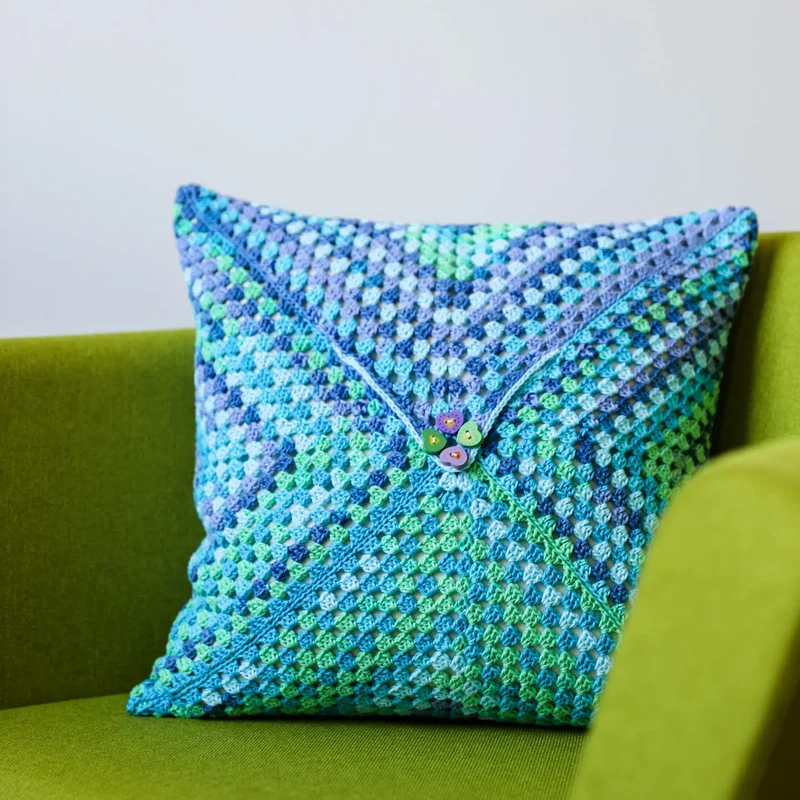 Häkelset Granny Square Kissen