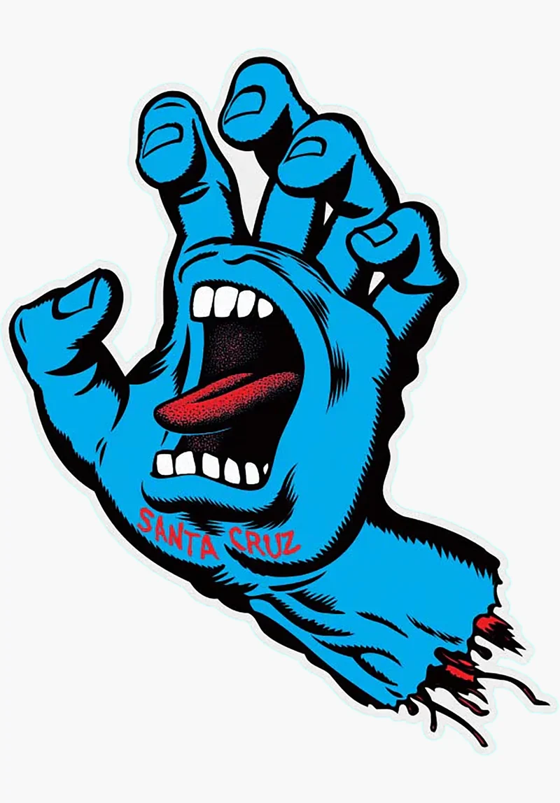 Screaming Hand Mylar Sticker