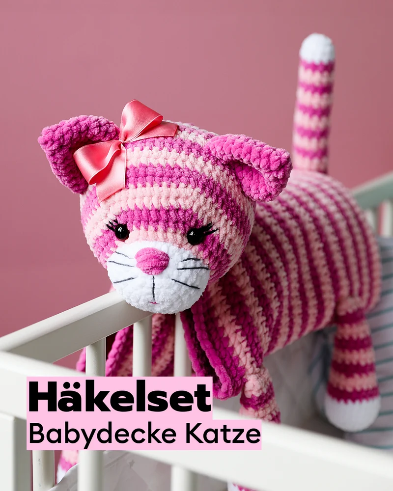 Häkelset Babydecke Katze