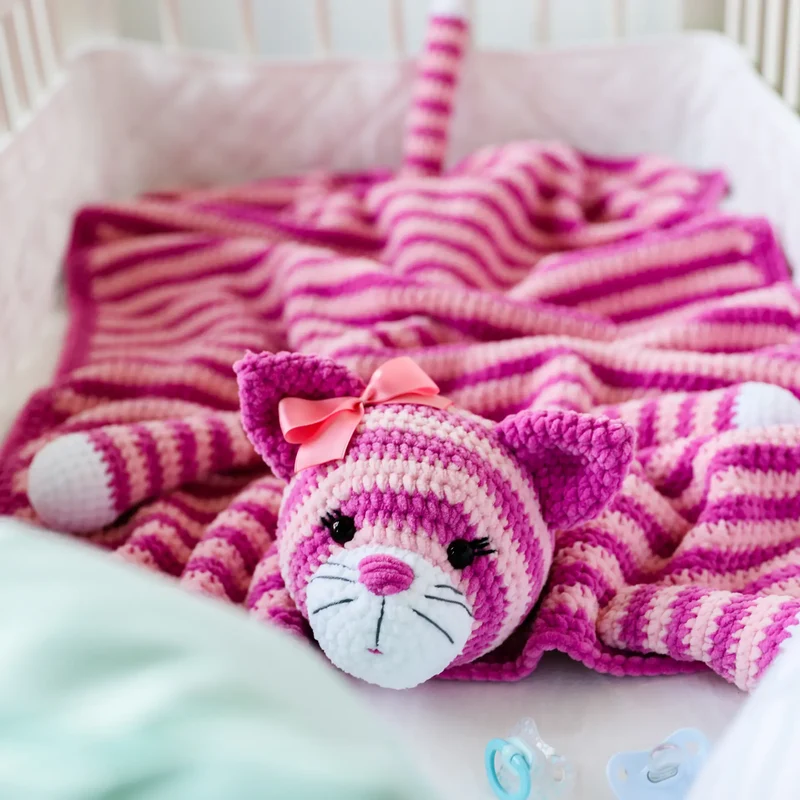 Häkelset Babydecke Katze