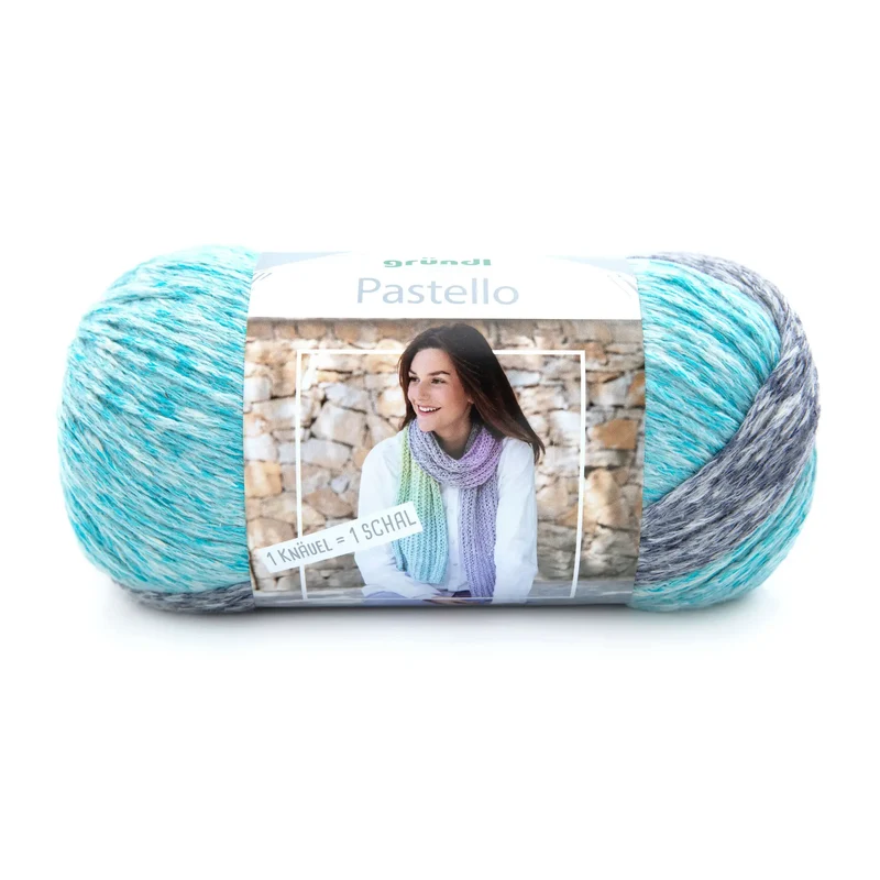 Strickset Schal im Netzmuster