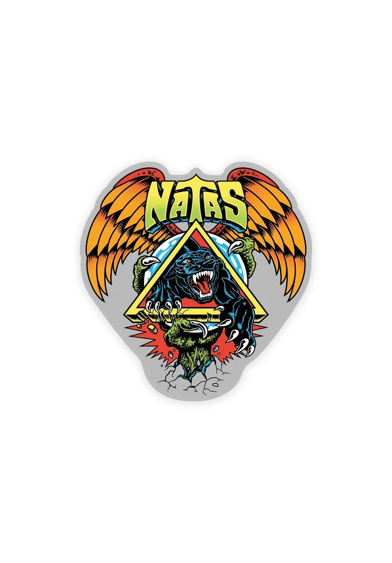 Natas SC Panther Clear Mylar 4,5" x 4,25" Sticker