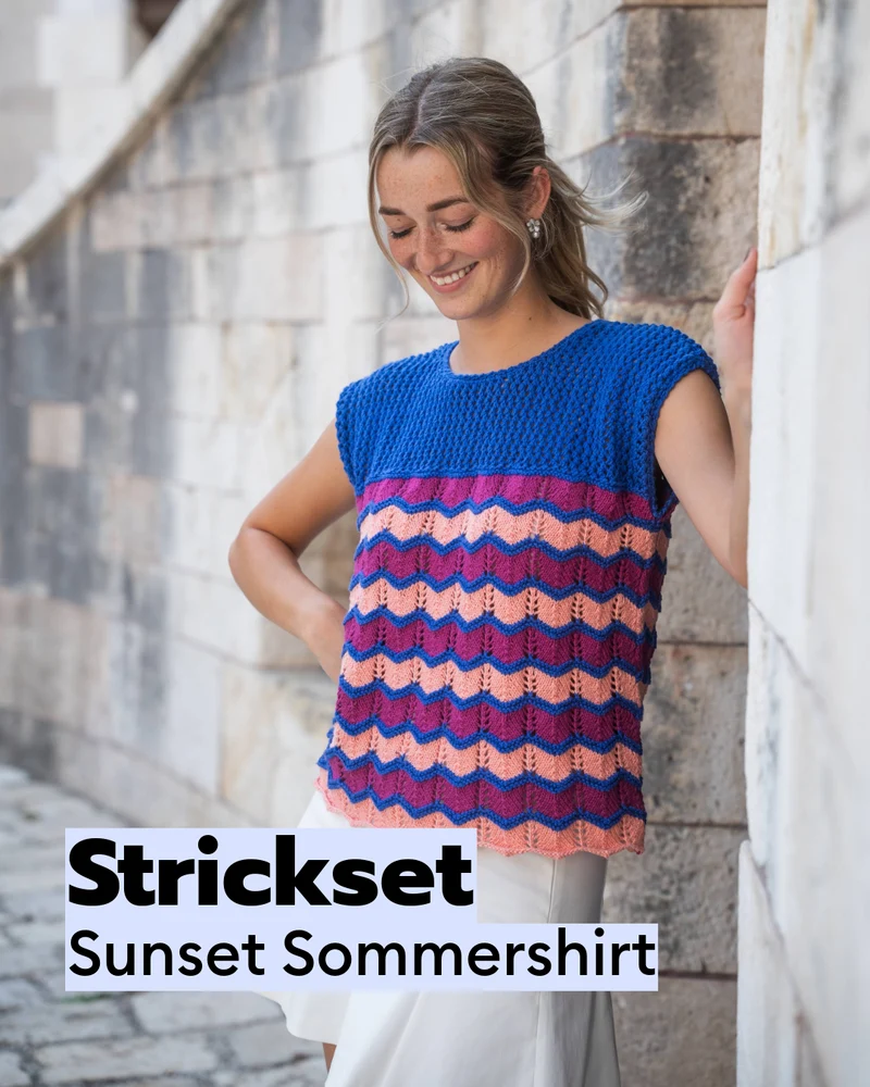 Strickset Sunset Sommershirt