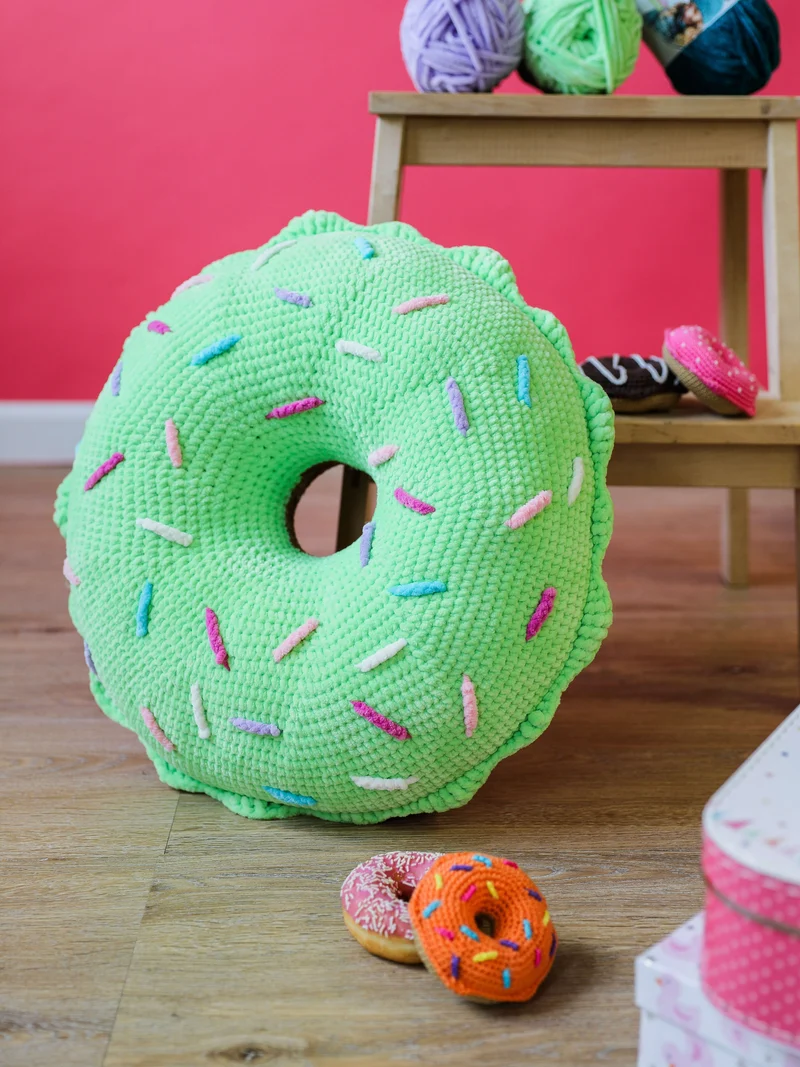Häkelset Donutkissen