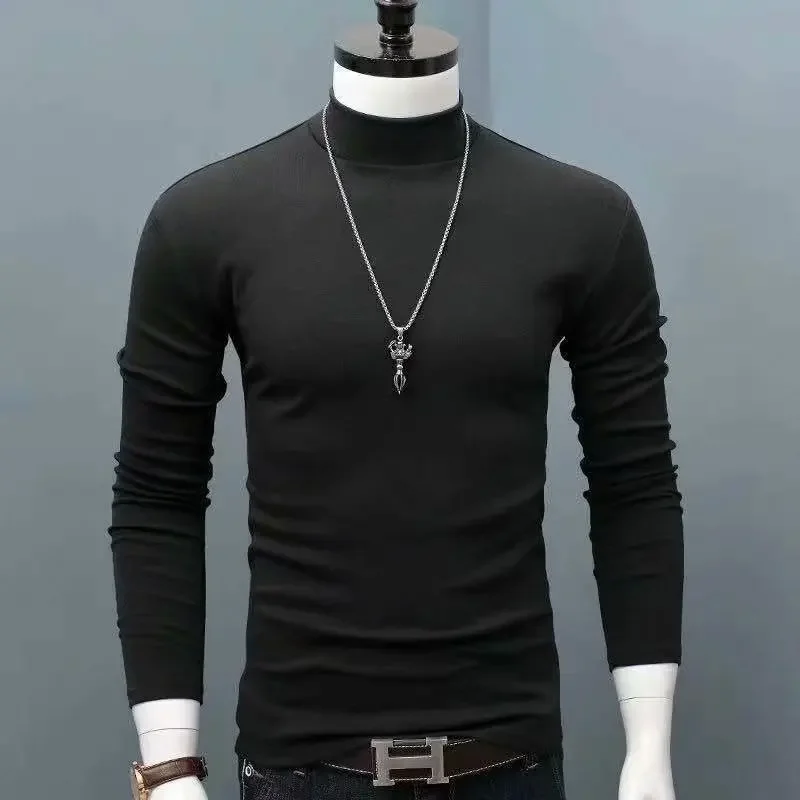 Herren Rollkragen Pullover Sweatshirt Leichter Pulli Sweater Shirt Langarmshirt
