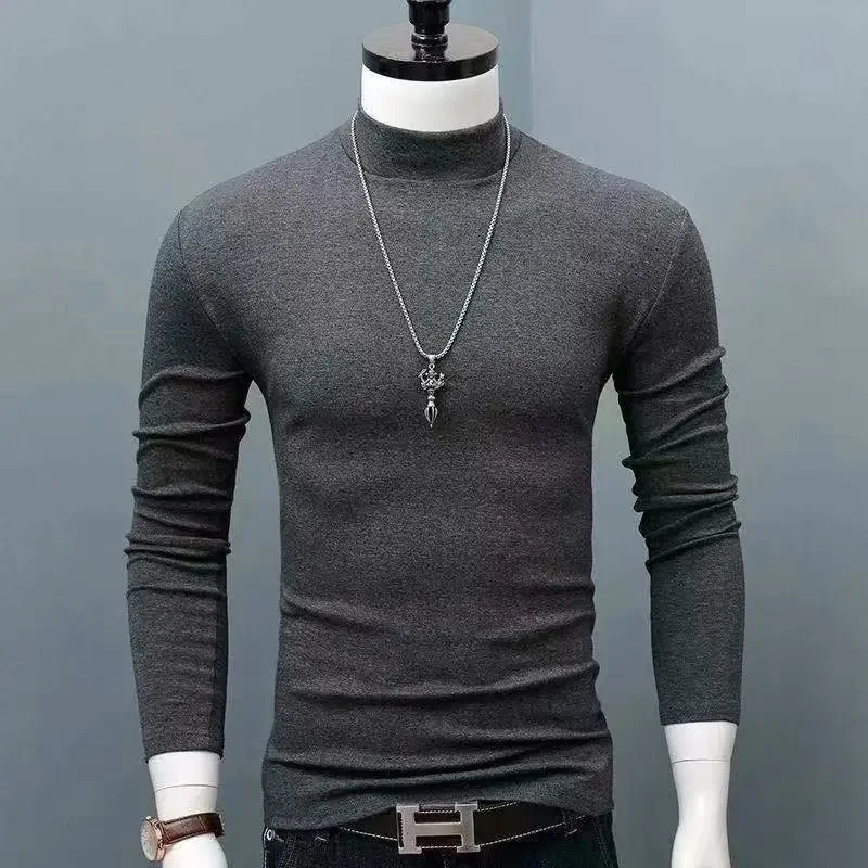 Herren Rollkragen Pullover Sweatshirt Leichter Pulli Sweater Shirt Langarmshirt