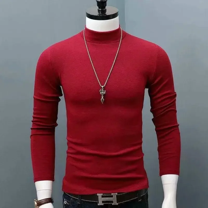 Herren Rollkragen Pullover Sweatshirt Leichter Pulli Sweater Shirt Langarmshirt