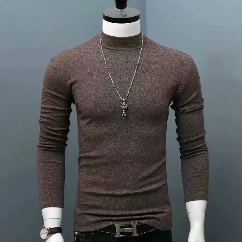 Herren Rollkragen Pullover Sweatshirt Leichter Pulli Sweater Shirt Langarmshirt