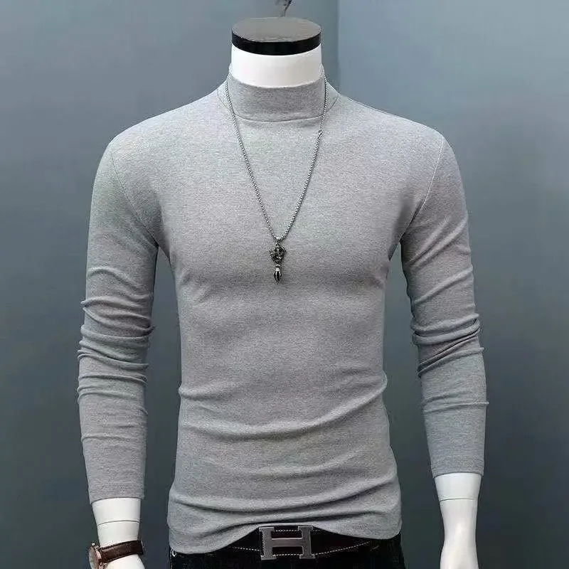Herren Rollkragen Pullover Sweatshirt Leichter Pulli Sweater Shirt Langarmshirt