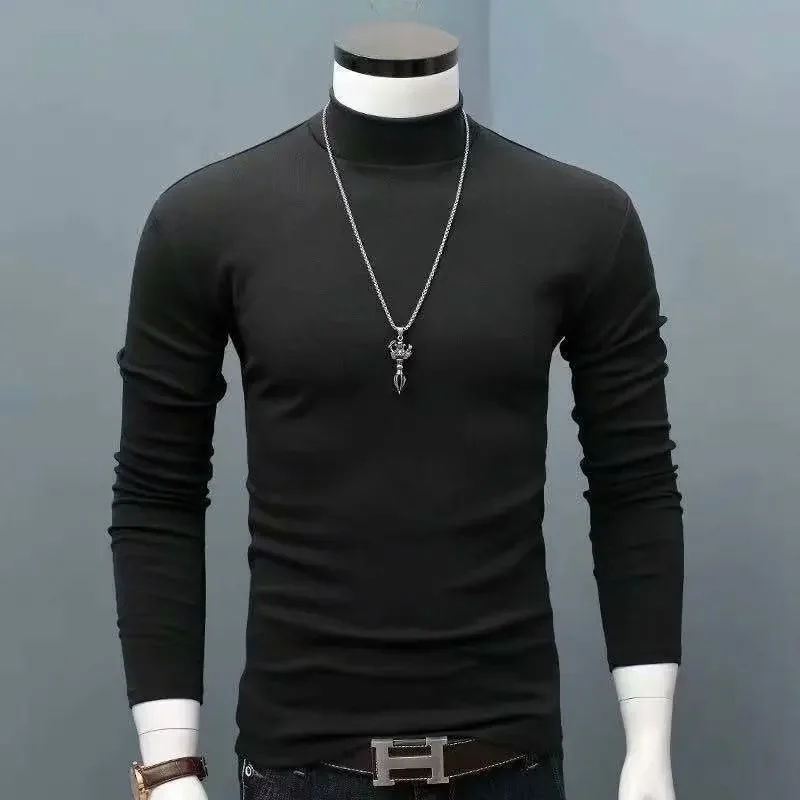 Herren Rollkragen Pullover Sweatshirt Leichter Pulli Sweater Shirt Langarmshirt