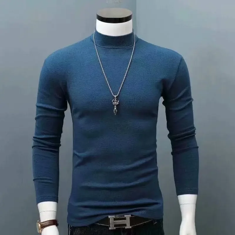 Herren Rollkragen Pullover Sweatshirt Leichter Pulli Sweater Shirt Langarmshirt