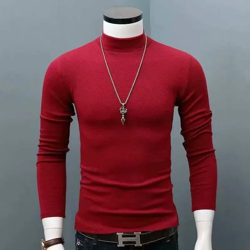 Herren Rollkragen Pullover Sweatshirt Leichter Pulli Sweater Shirt Langarmshirt