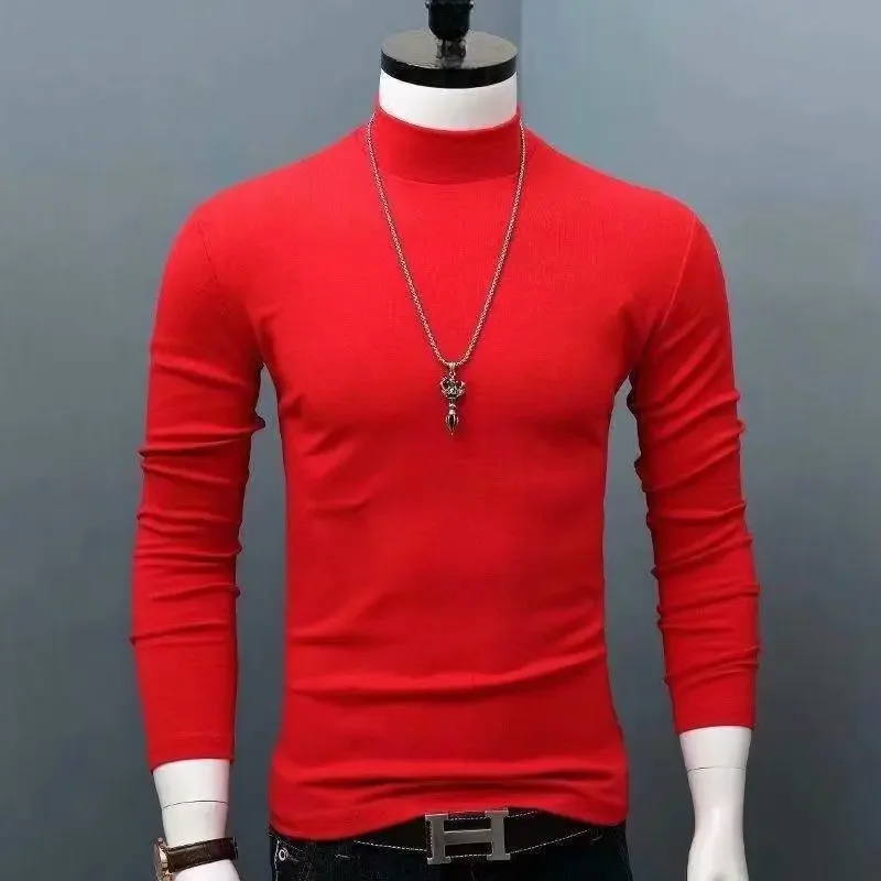 Herren Rollkragen Pullover Sweatshirt Leichter Pulli Sweater Shirt Langarmshirt