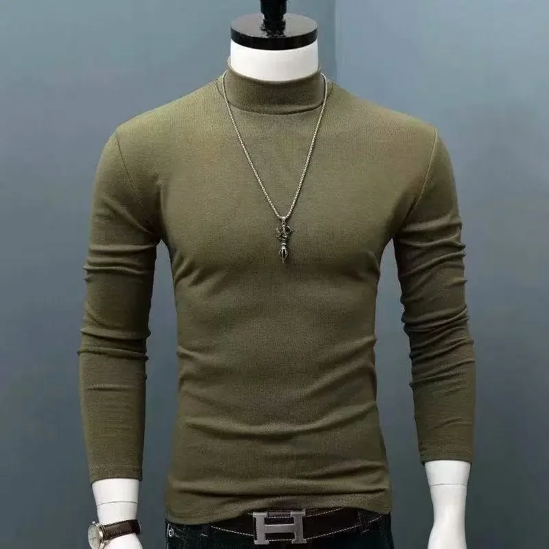 Herren Rollkragen Pullover Sweatshirt Leichter Pulli Sweater Shirt Langarmshirt