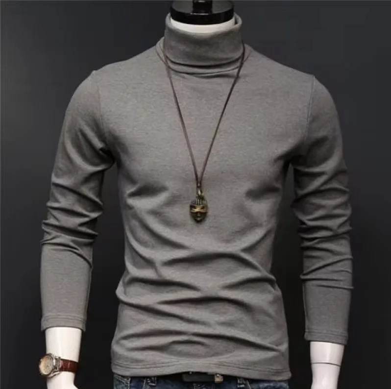 Herren Rollkragen Pullover Sweatshirt Leichter Pulli Sweater Shirt Langarmshirt
