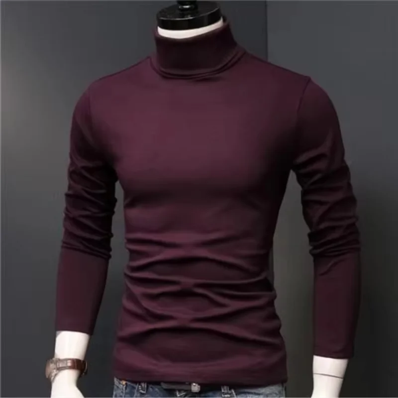 Herren Rollkragen Pullover Sweatshirt Leichter Pulli Sweater Shirt Langarmshirt