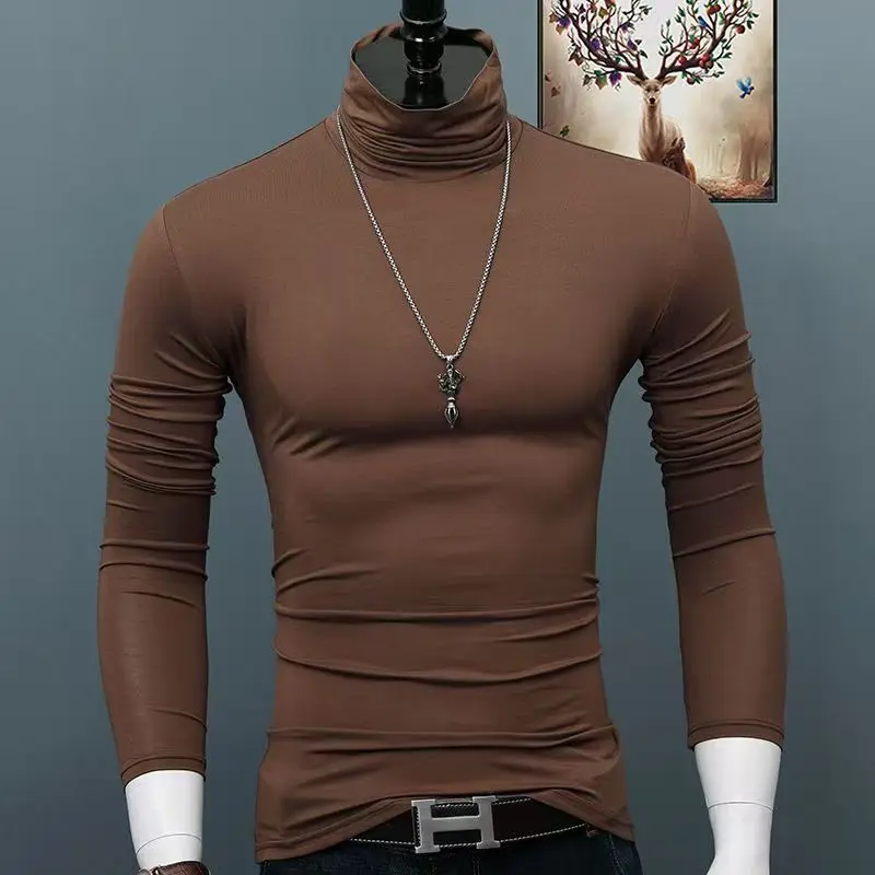 Herren Rollkragen Pullover Sweatshirt Leichter Pulli Sweater Shirt Langarmshirt