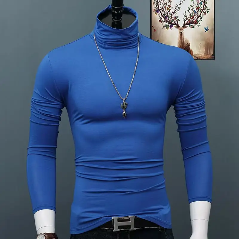 Herren Rollkragen Pullover Sweatshirt Leichter Pulli Sweater Shirt Langarmshirt