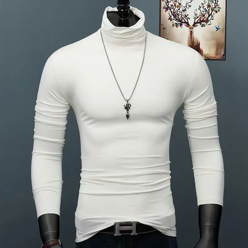 Herren Rollkragen Pullover Sweatshirt Leichter Pulli Sweater Shirt Langarmshirt