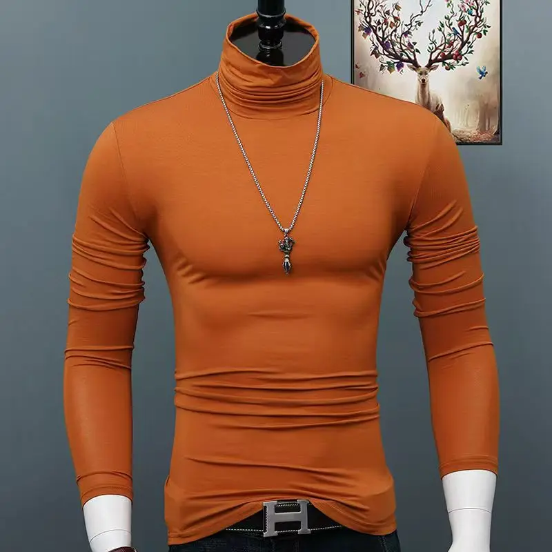 Herren Rollkragen Pullover Sweatshirt Leichter Pulli Sweater Shirt Langarmshirt