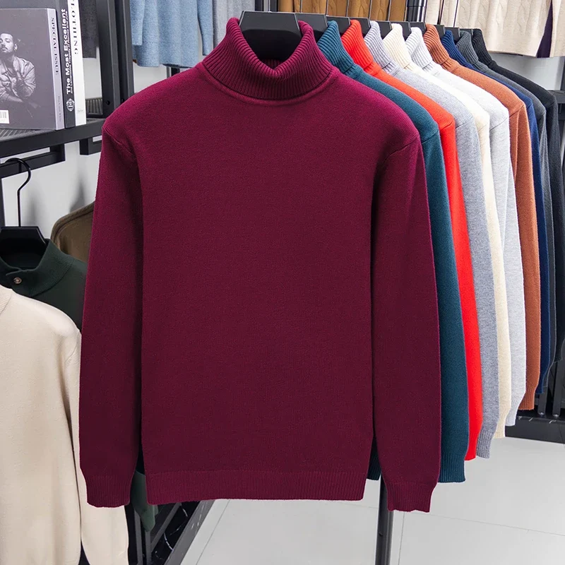 Herren Rollkragen Pullover Sweatshirt Leichter Pulli Sweater Shirt Langarmshirt