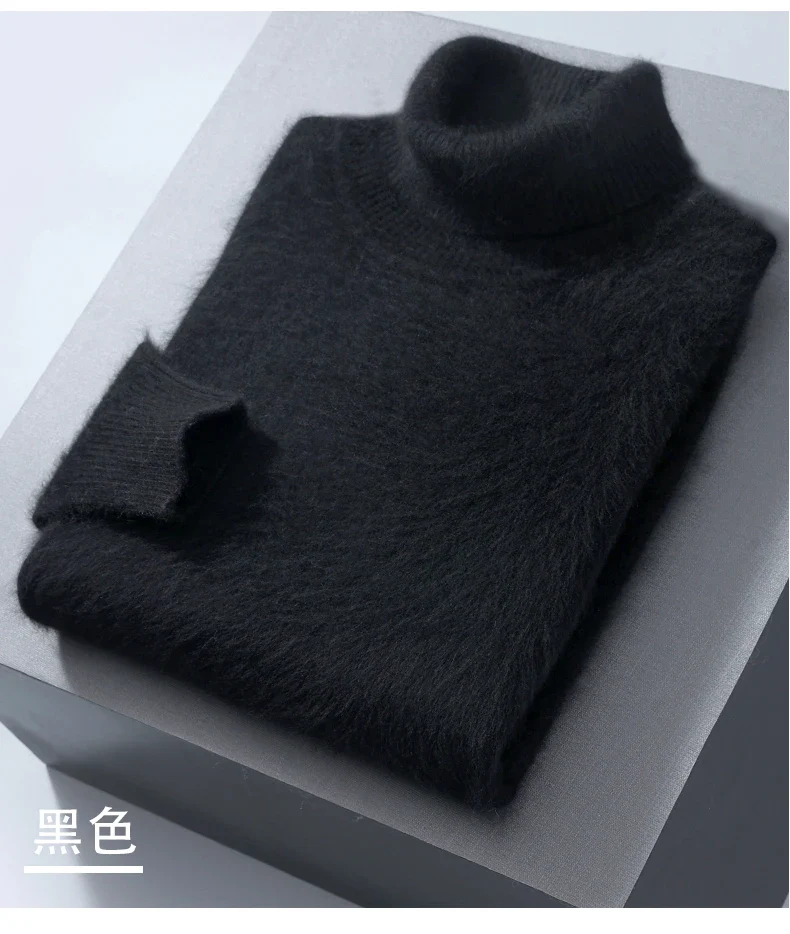 Herren Rollkragen Pullover Sweatshirt Langarm Pulli Sweater Shirt 100% Kaschmir