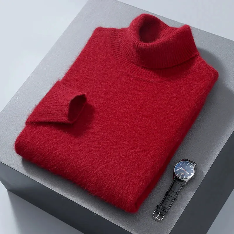 Herren Rollkragen Pullover Sweatshirt Langarm Pulli Sweater Shirt 100% Kaschmir