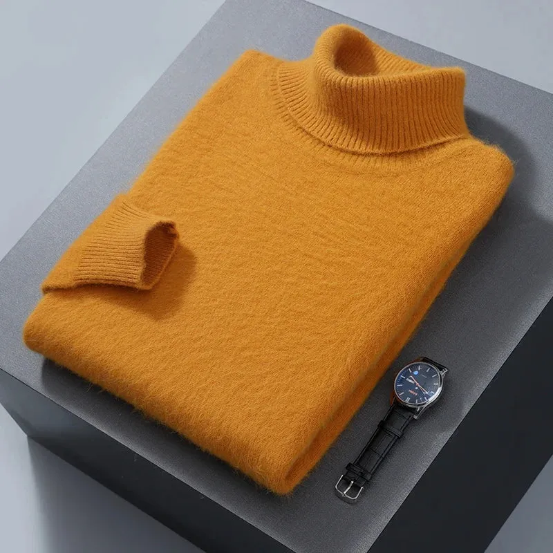 Herren Rollkragen Pullover Sweatshirt Langarm Pulli Sweater Shirt 100% Kaschmir