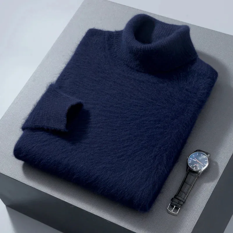 Herren Rollkragen Pullover Sweatshirt Langarm Pulli Sweater Shirt 100% Kaschmir