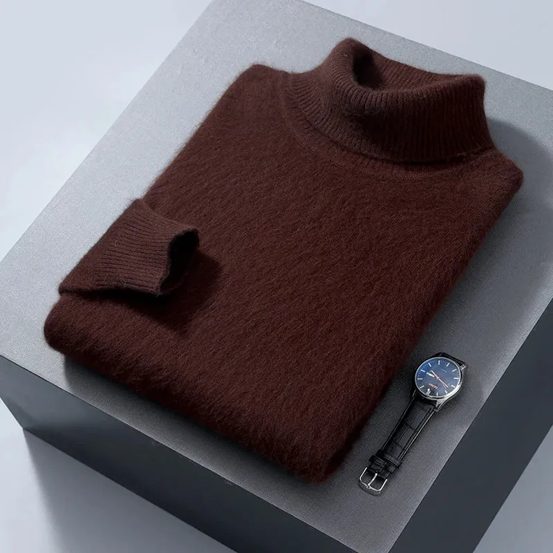 Herren Rollkragen Pullover Sweatshirt Langarm Pulli Sweater Shirt 100% Kaschmir